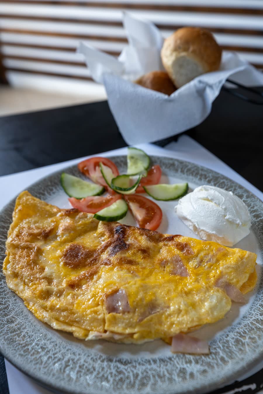 Omelete Presunto e Muçarela